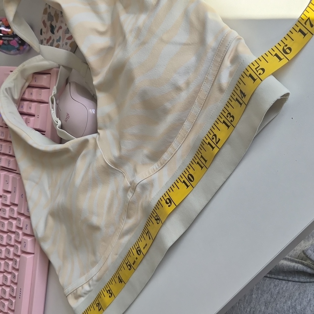 Fabletics All Day Every Day Bra Yellow Zebra Print V Neck Size L/XL - Picture 10 of 12